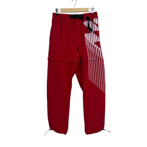 Without Walls Urban Outfitters Red Zip Off Convertible Track Pants Mens Medium - Picture 1 of 4